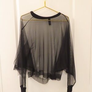 Sheer Black Mesh Top